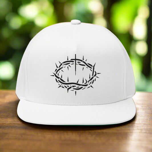 Crown of Thorns John 3:16 Hat - White